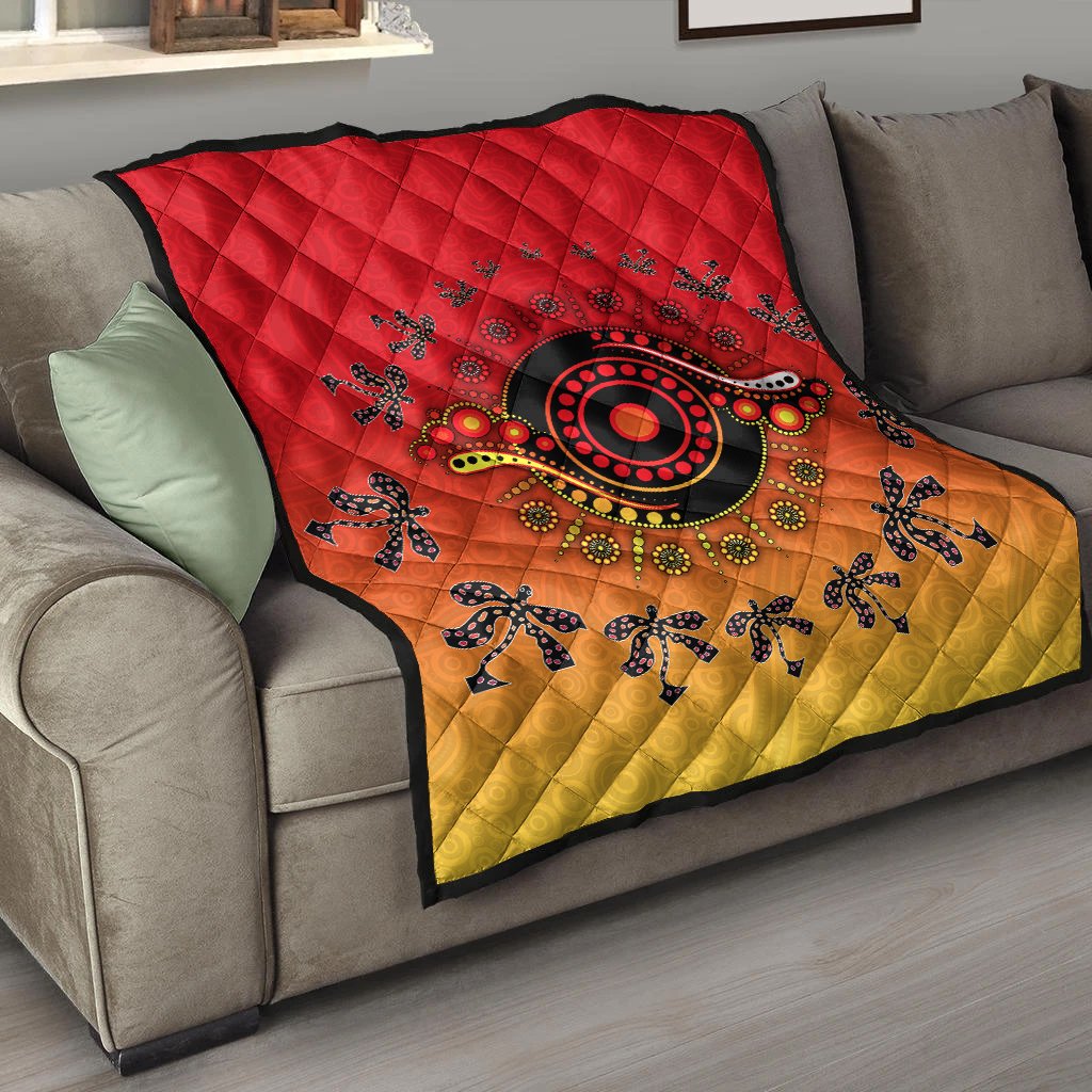Aboriginal Premium Quilt - Circle Pattern - Vibe Hoodie Shop