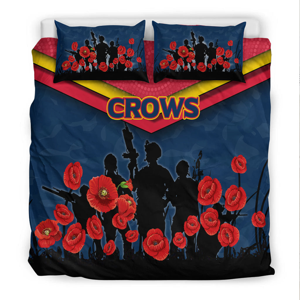 Adelaide Crows ANZAC Day Bedding Set - Indigenous Art - - Vibe Hoodie Shop