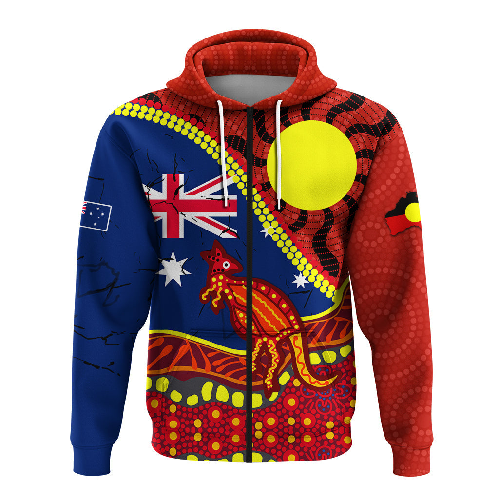 Australia Day Indigenous Art Hoodie - LT12 - Vibe Hoodie Shop