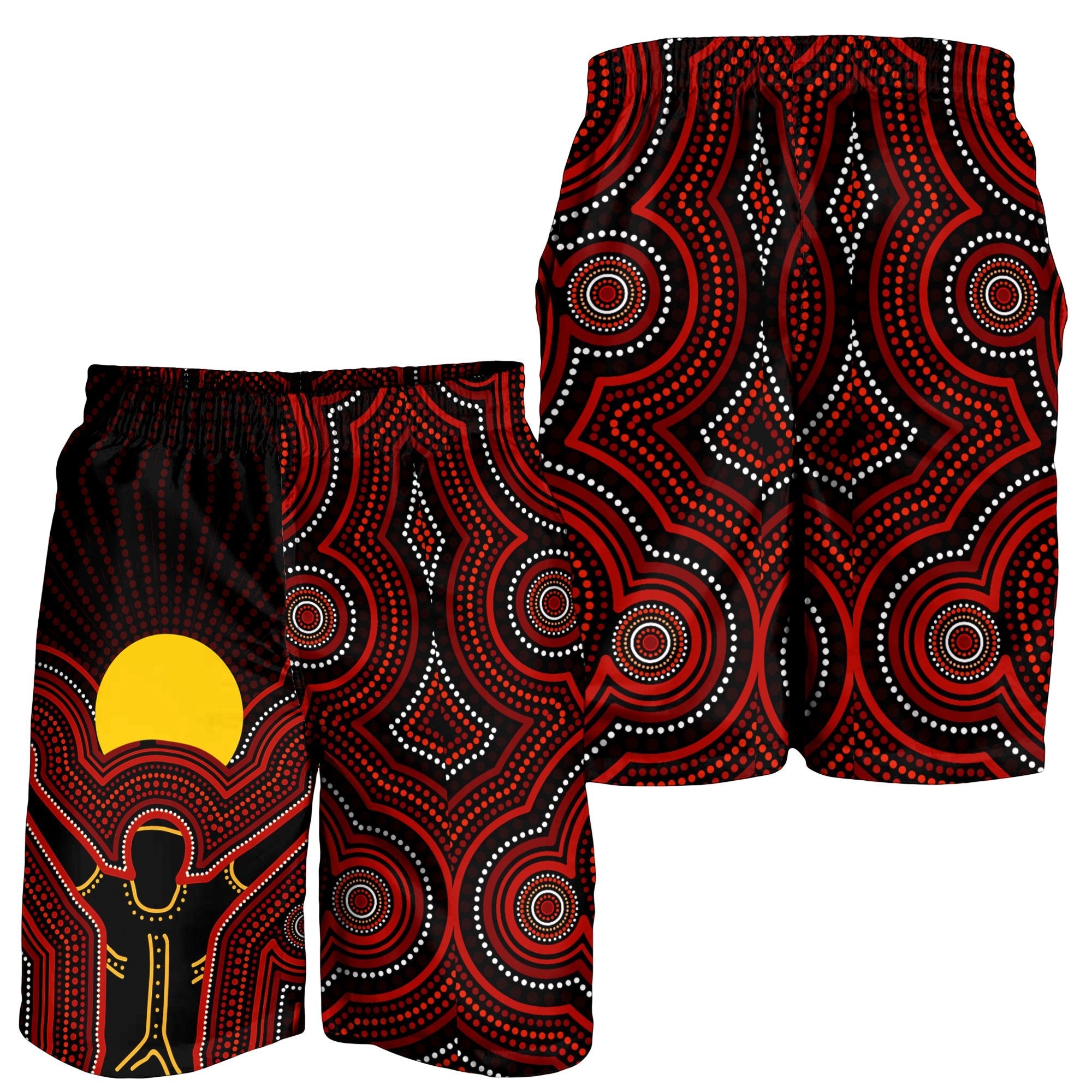 Aboriginal Men Shorts - The Sun Always Shines - Vibe Hoodie Shop