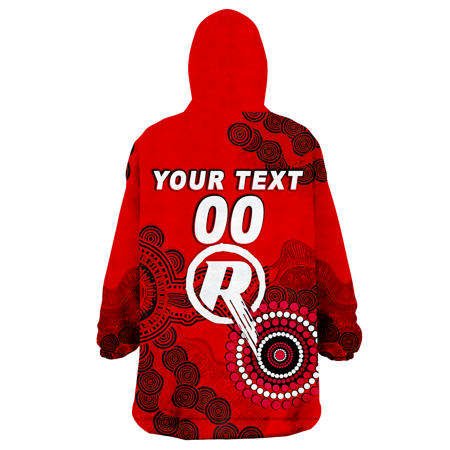 (Custom Personalised) Melbourne Renegades Aboriginal Art Cricket 2022 Wearable Blanket Hoodie - - Vibe Hoodie Shop