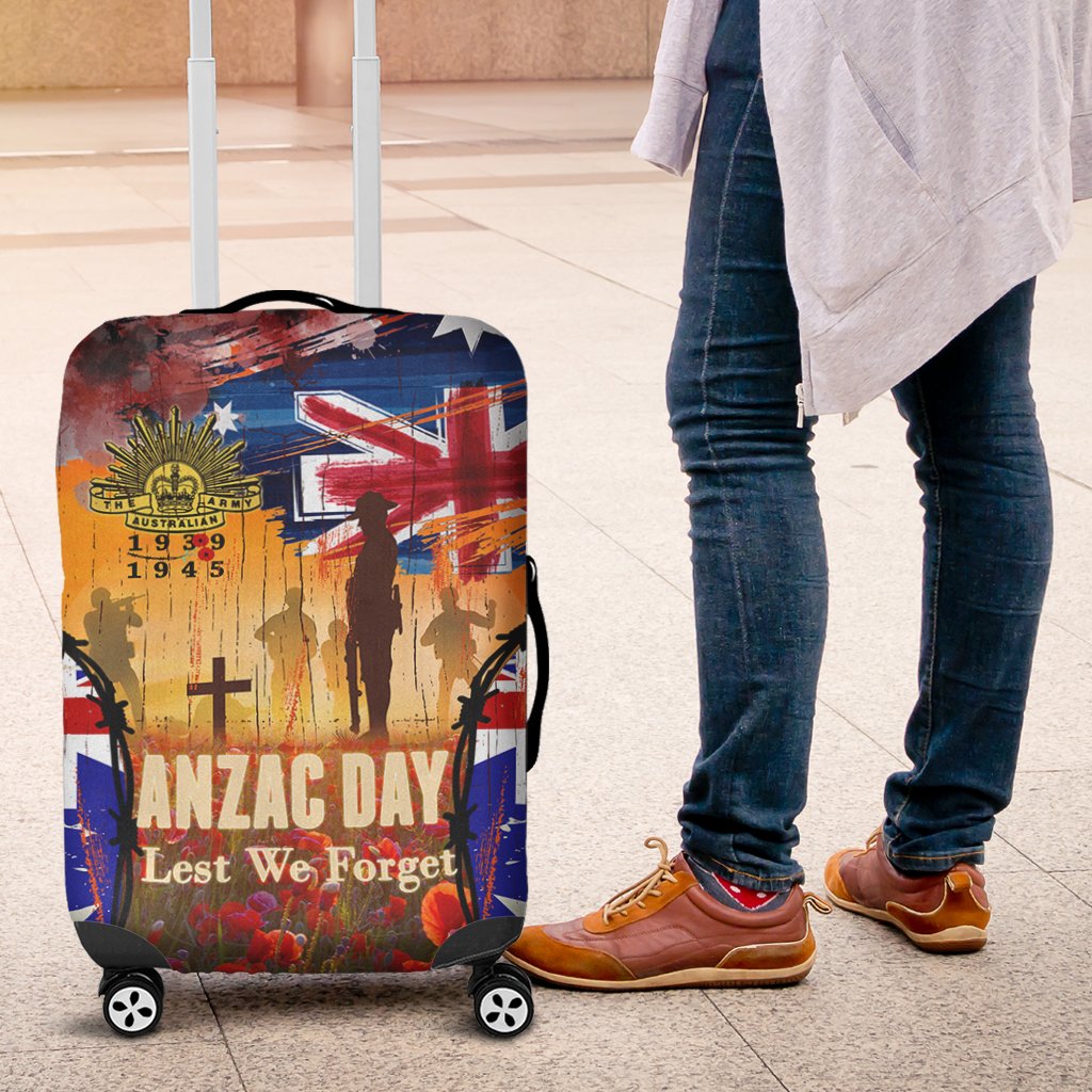 Australia ANZAC Day 2021 Luggage Cover - ANZAC Day Commemoration 1939 - 1945 - Vibe Hoodie Shop