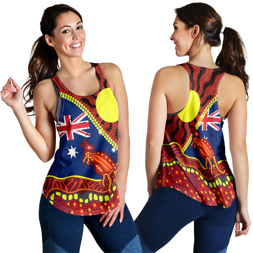 Australia Day Indigenous Art Women Tank Top - - Vibe Hoodie Shop