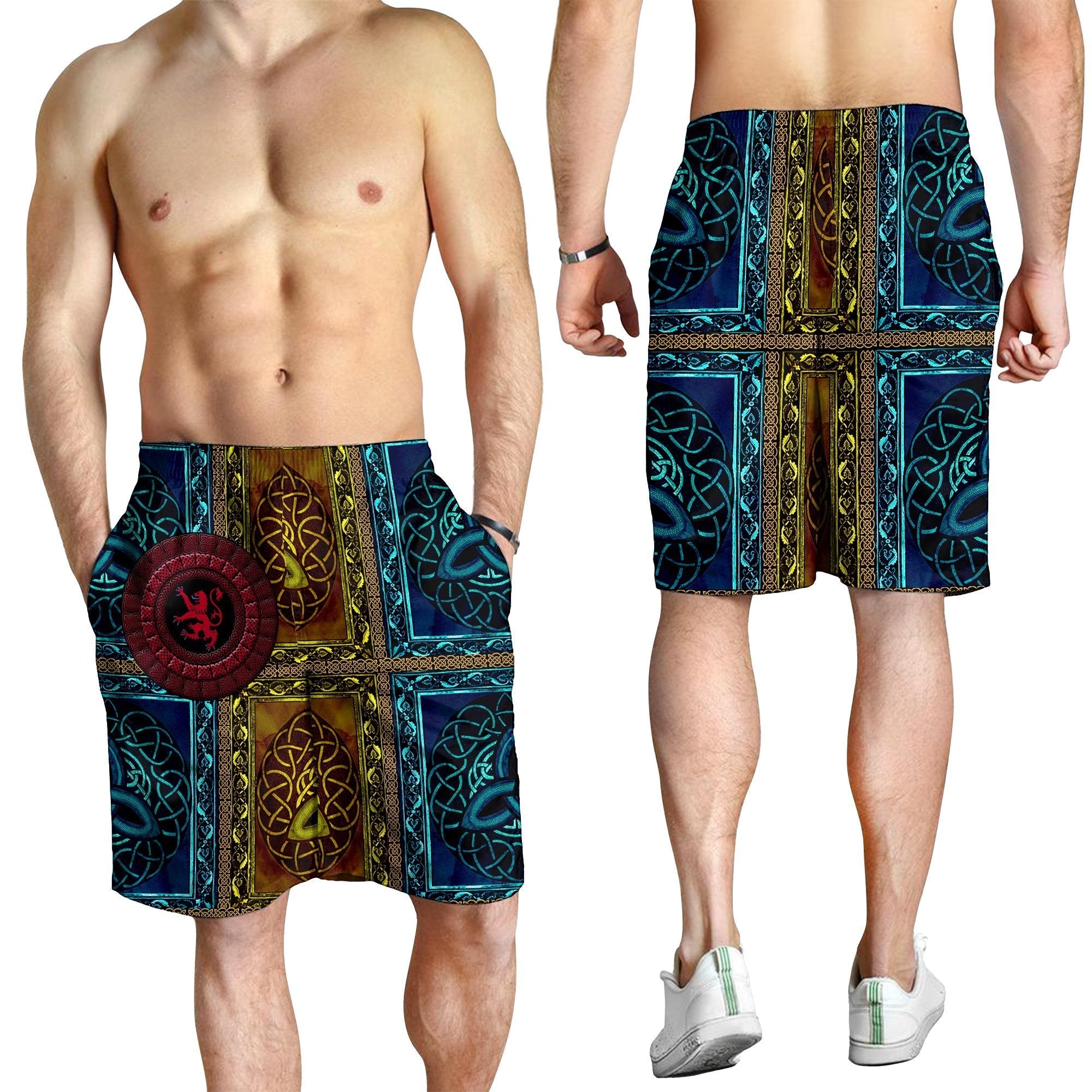 VibeHoodie Men Short - Scotland Circle Celtic - Vibe Hoodie Shop