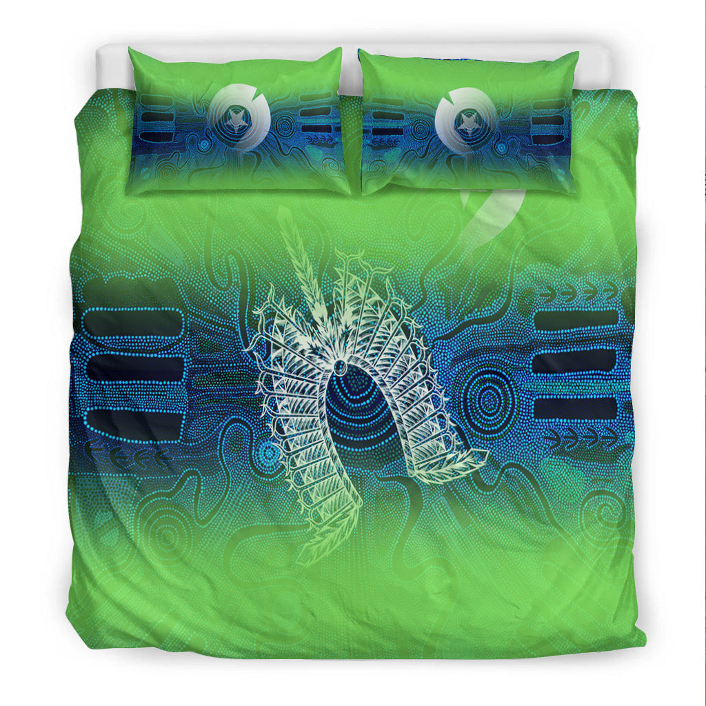 Torres Strait Islands Bedding Set - Indigenous Dot Painting Art - - Vibe Hoodie Shop