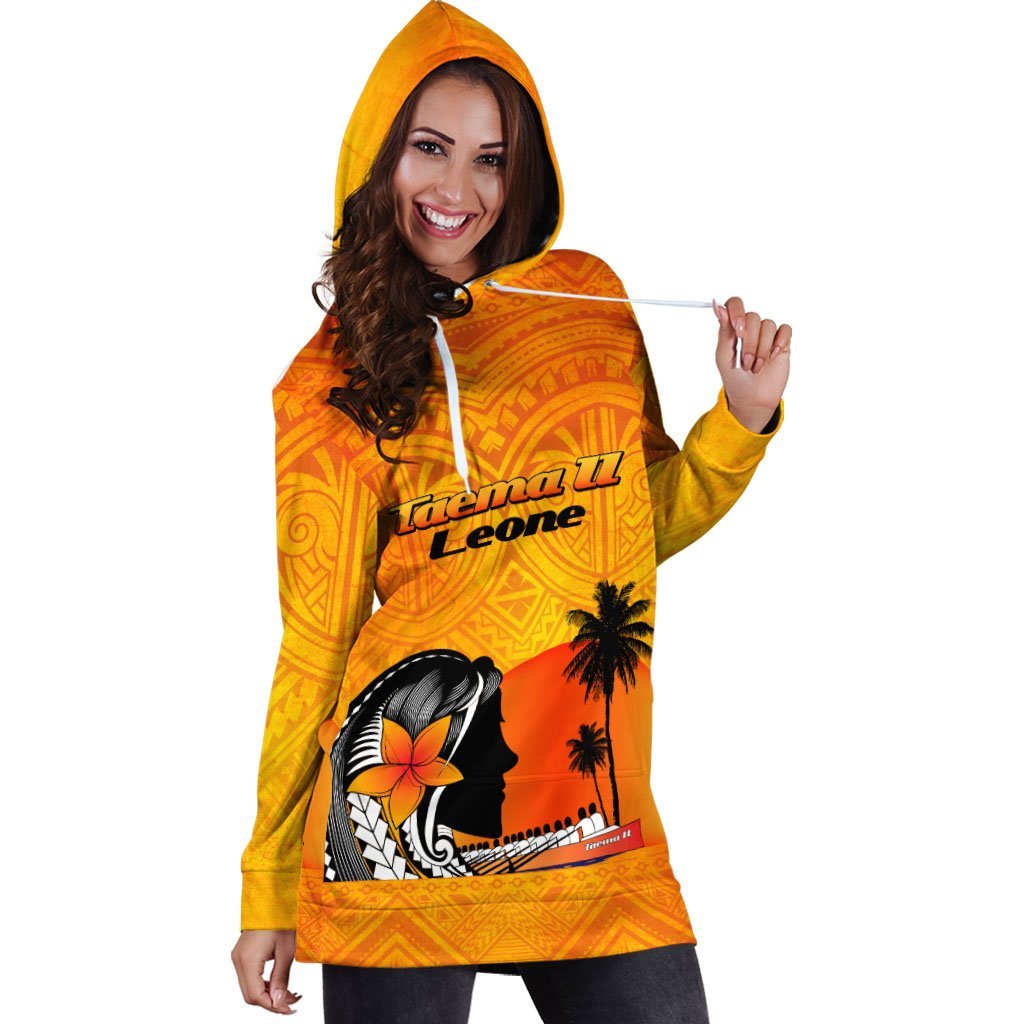 American Samoa Custom Personalised Women's Hoodie Dress - Taema II Leone - Vibe Hoodie Shop