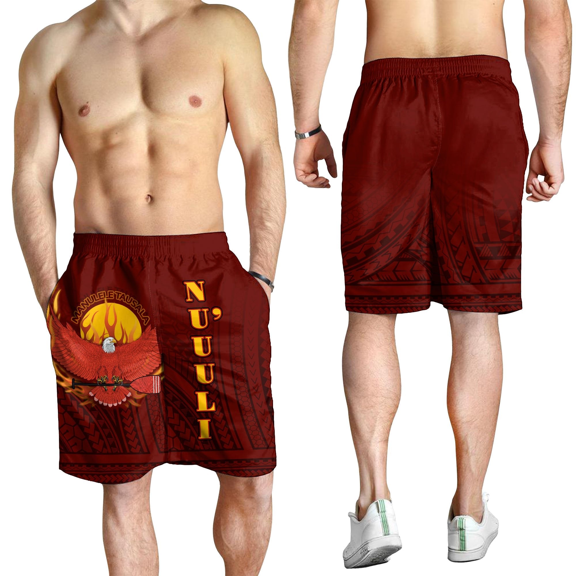 American Samoa Men's Shorts - Manulele Tausala Nuuuli - Vibe Hoodie Shop