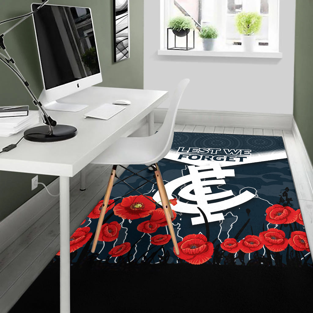 Blues ANZAC Day Area Rug - Indigenous Art - - Vibe Hoodie Shop