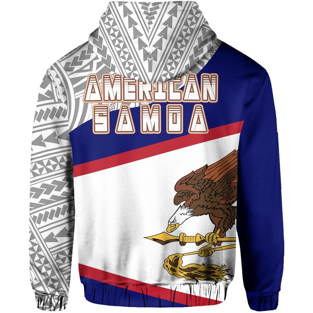 American Samoa Flag Curve Concept Pullover Hoodie - Vibe Hoodie Shop