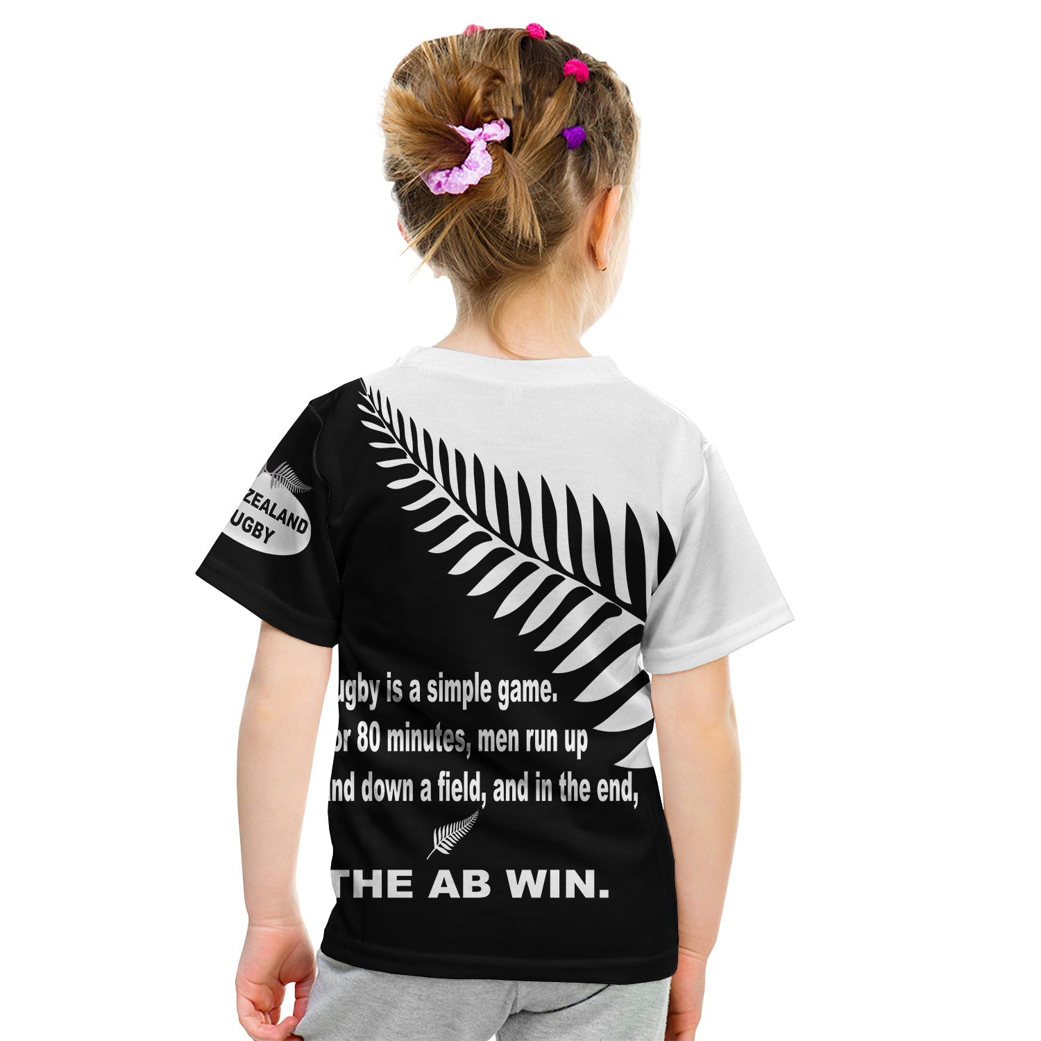 New Zealand Rugby T shirt Kid - The AB Win - LT20 - Vibe Hoodie Shop