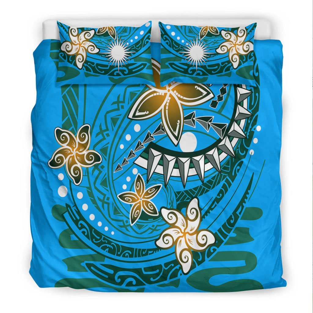 Marshall Islands Bedding Set - Spring Style Blue Color - Vibe Hoodie Shop