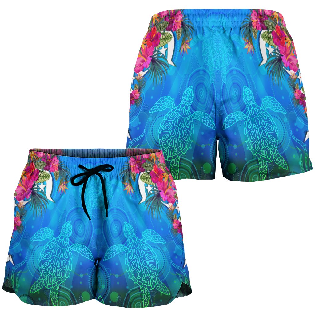 women-short-torres-strait-blue-sea-with-hibiscus