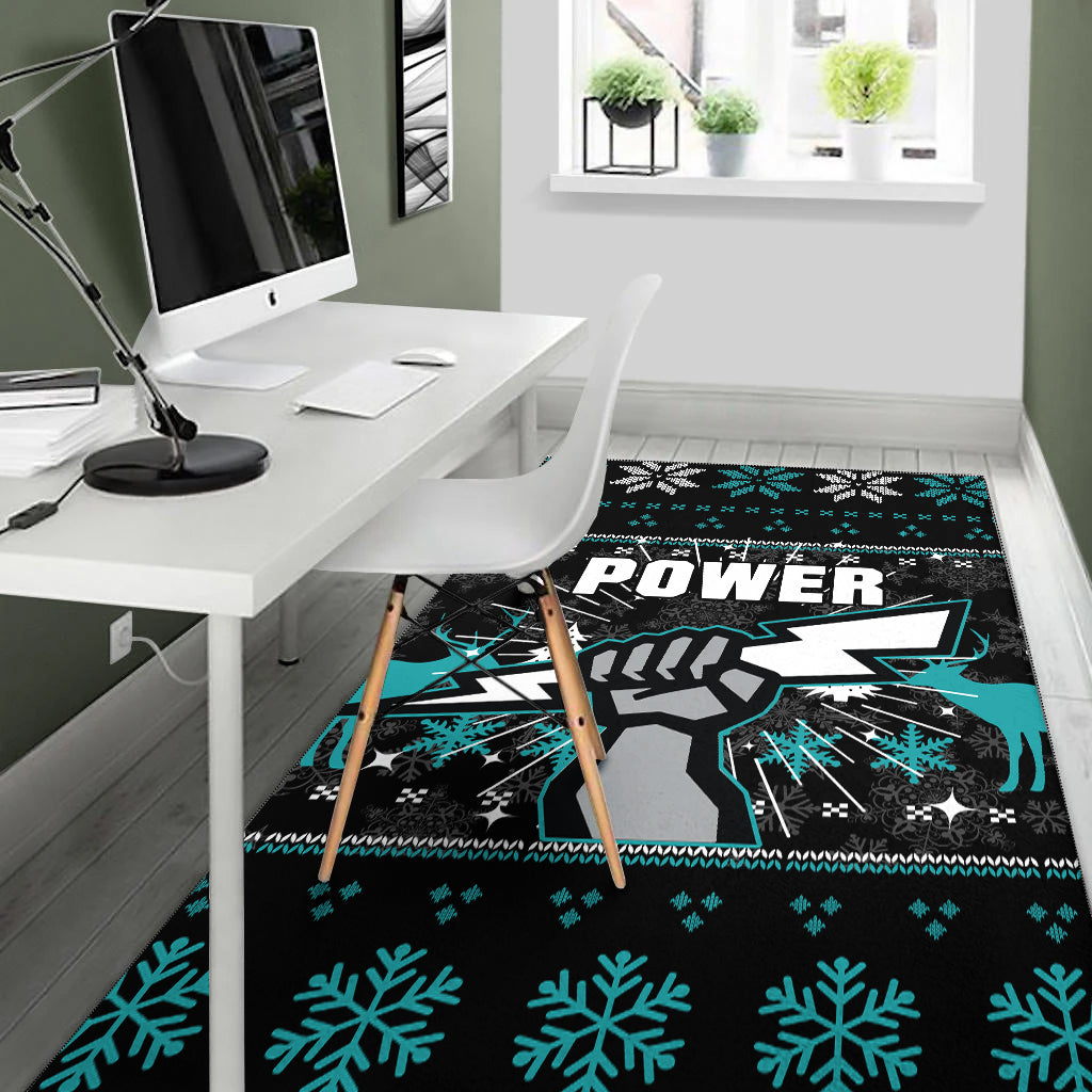 Port Adelaide Area Rug - Christmas Ugly Style - - Vibe Hoodie Shop