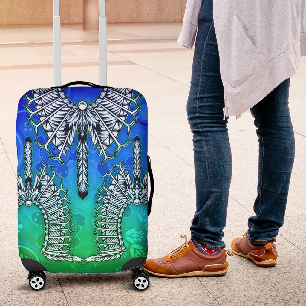 Luggage Cover - Turtle With Dhari Mask Ver 02 - Vibe Hoodie Shop