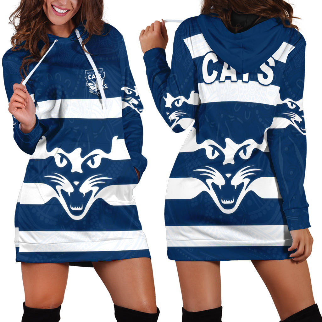 Cats Energetic Hoodie Dress Indigenous - Vibe Hoodie Shop