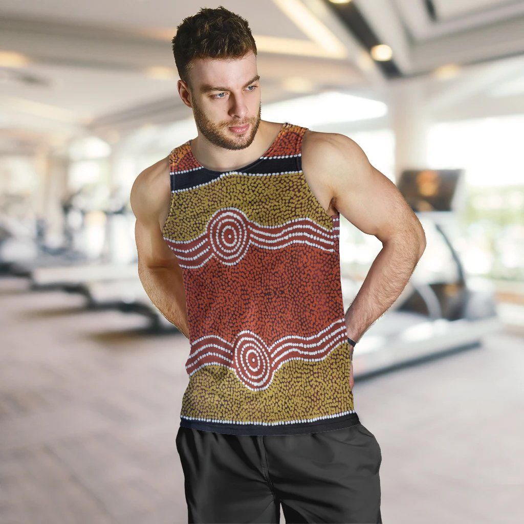 Men Tank - Aboriginal Dot Style - Vibe Hoodie Shop