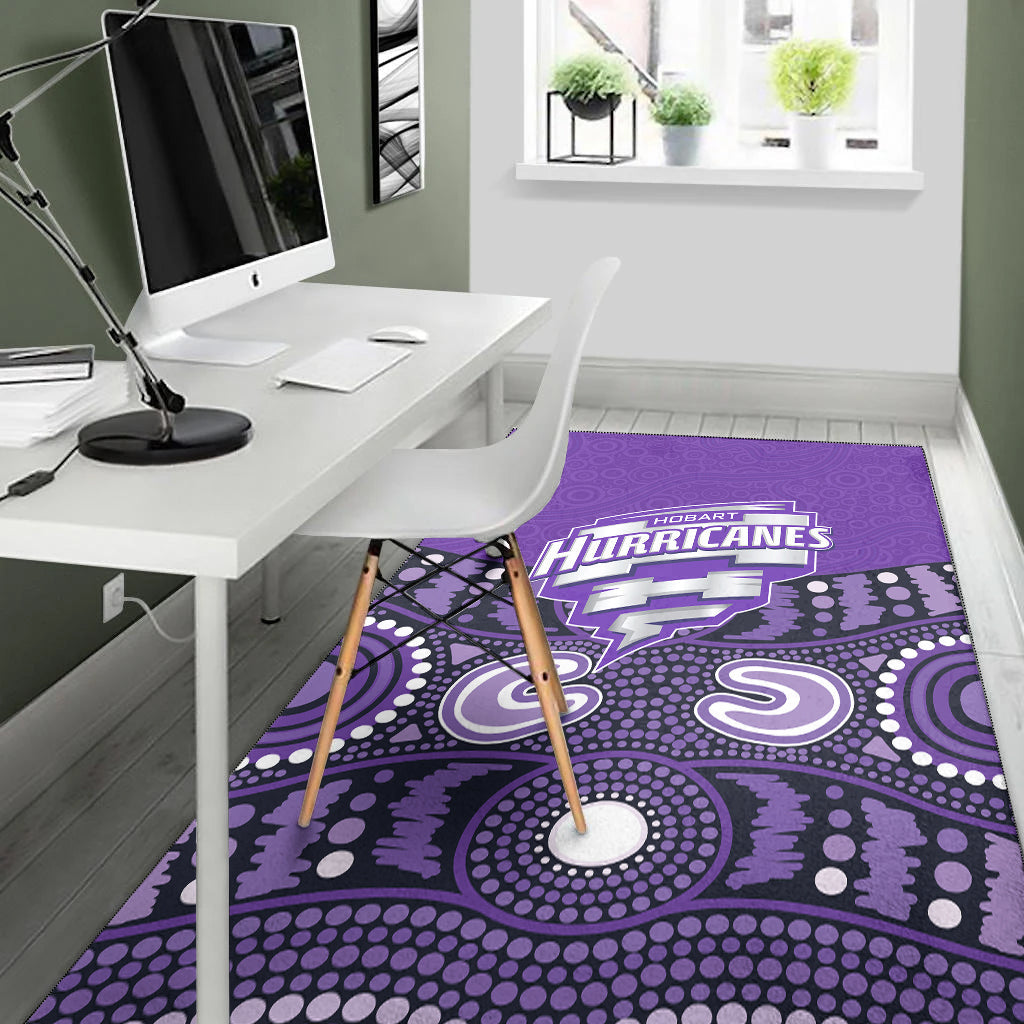 Hobart Hurricanes Area Rug - Aboriginal Style Of Dot - - Vibe Hoodie Shop