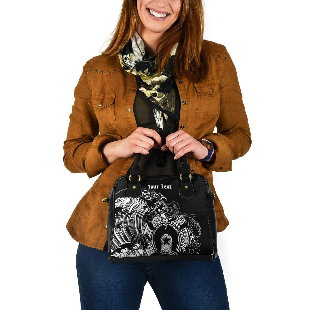 Custom Aboriginal Shoulder Handbags, Torres Strait Islands in Wave (Black) - Vibe Hoodie Shop