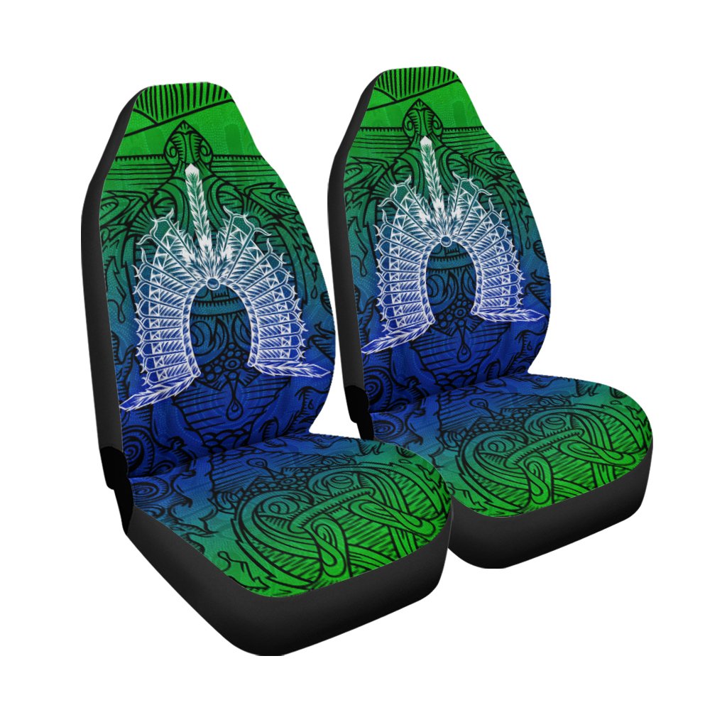 Torres Strait Islanders Car Seat Covers - Turtle and Dhari Mask - Vibe Hoodie Shop