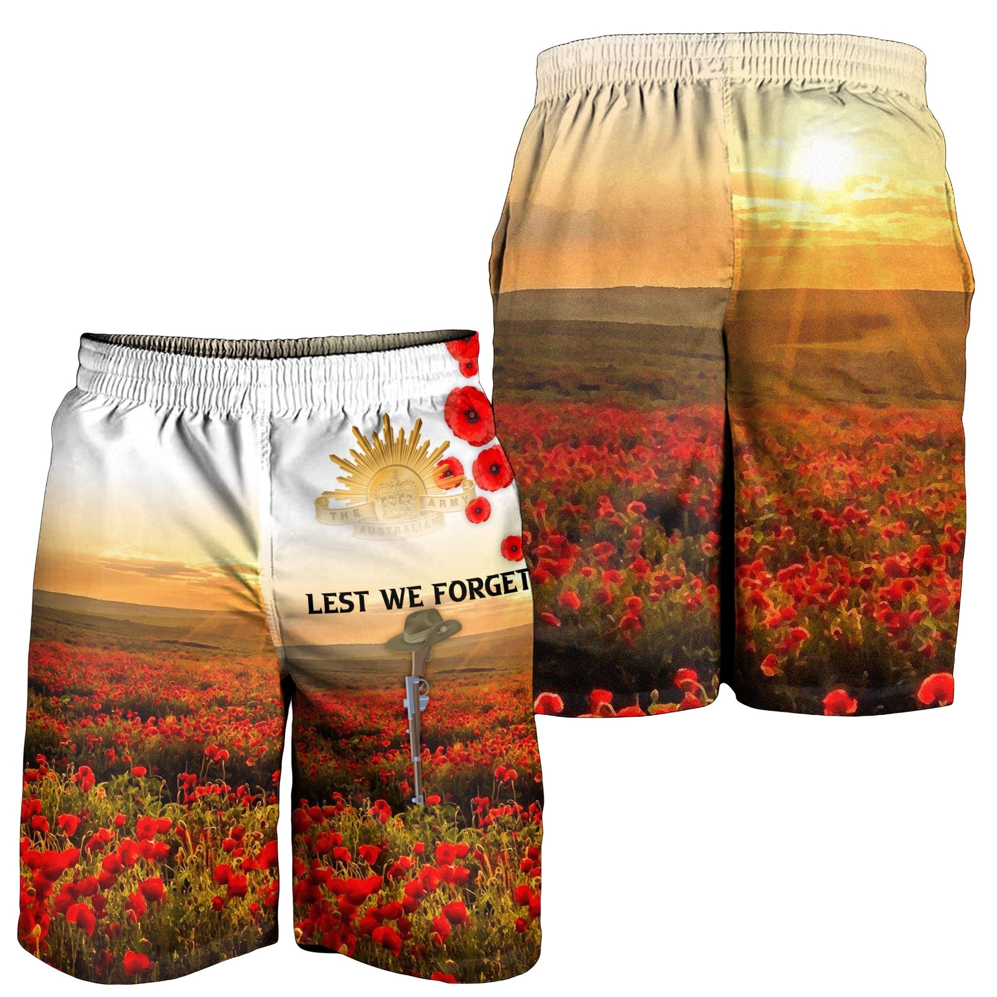 ANZAC Day 2021 Men's Shorts - We Will Remember Them - Vibe Hoodie Shop