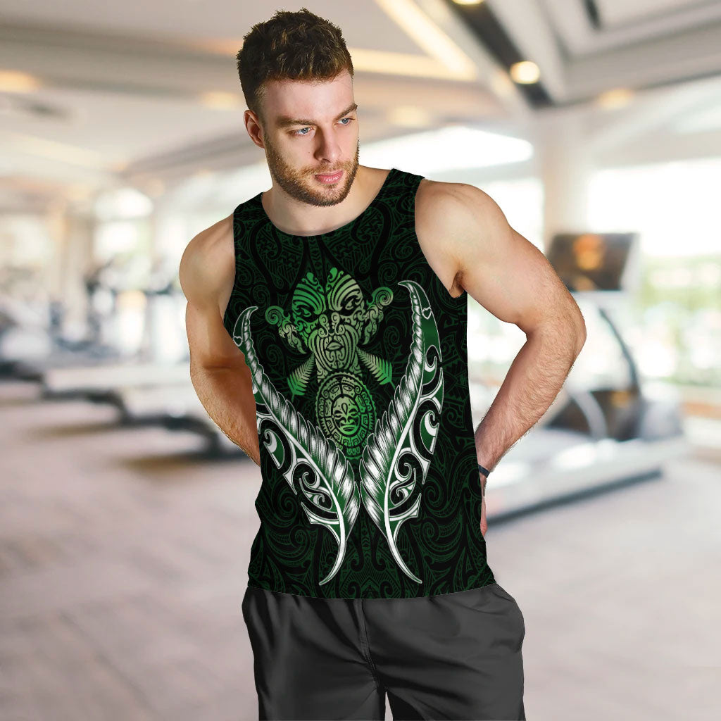 New Zealand Silver Fern Men Tank Top Green - - Vibe Hoodie Shop