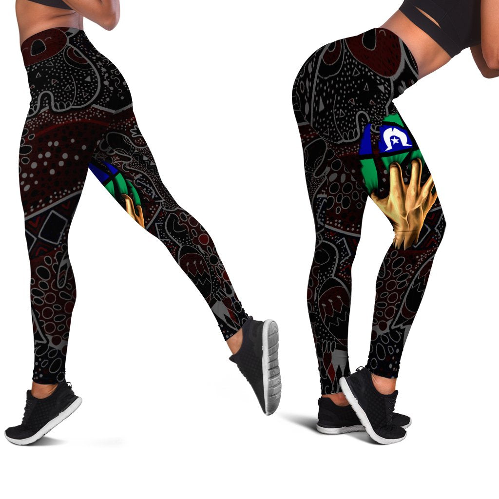 Aboriginal WoMen's Leggings - Torres Strait Blood In Me - Vibe Hoodie Shop