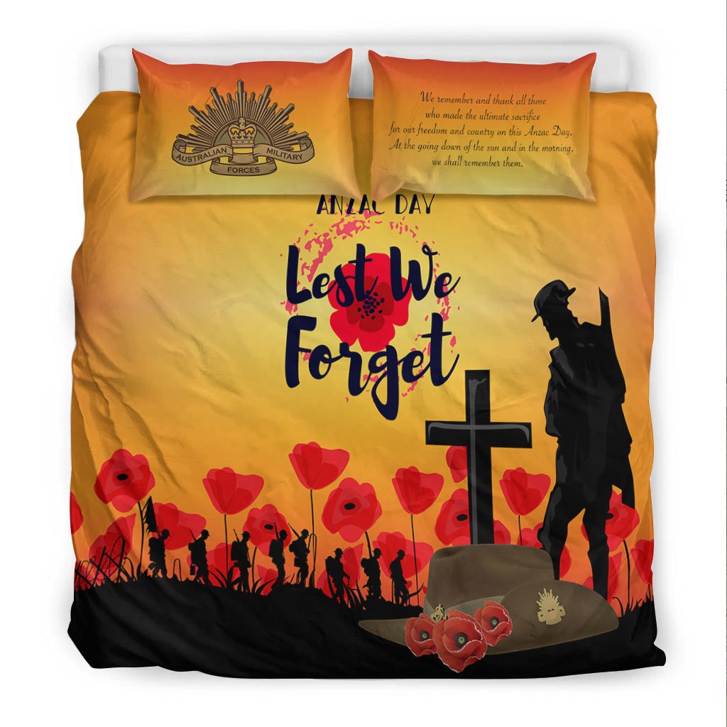 ANZAC Day Bedding Set - Lest We Forget - Vibe Hoodie Shop