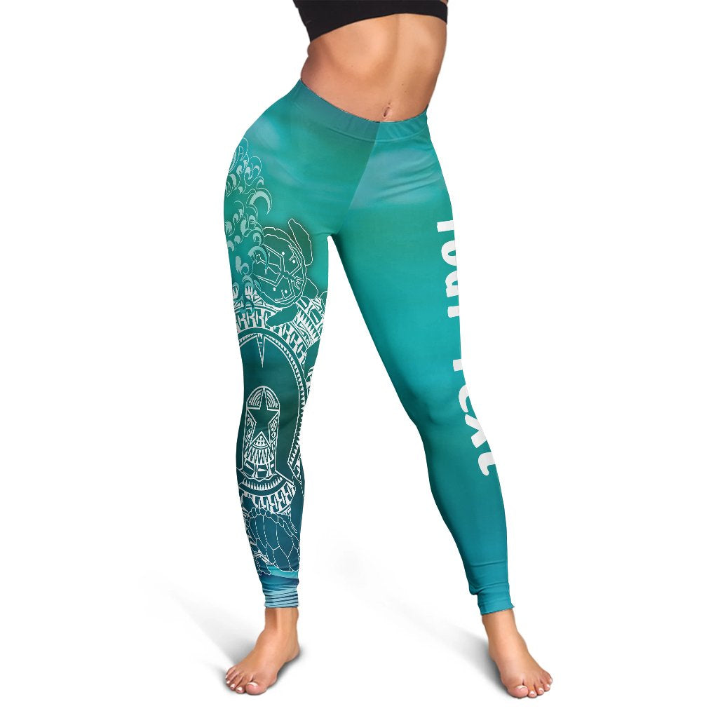 Custom Aboriginal Leggings, Torres Strait Islands in Wave - Vibe Hoodie Shop