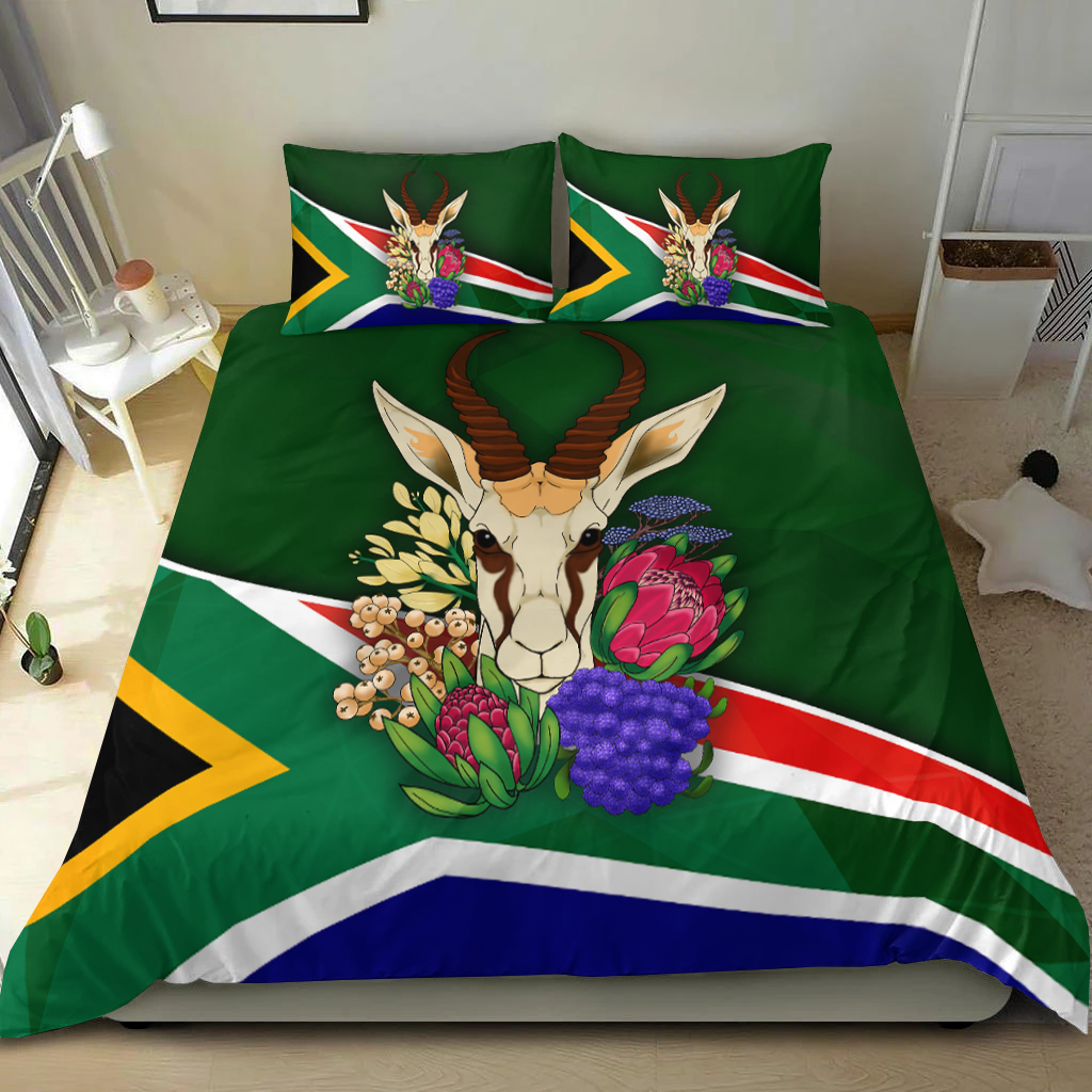 South Africa Springboks Print Bedding Set - - Vibe Hoodie Shop