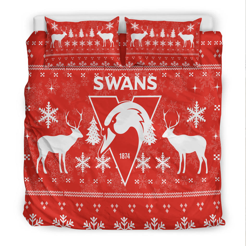 Sydney Swans Bedding Set - Christmas Ugly Style - - Vibe Hoodie Shop