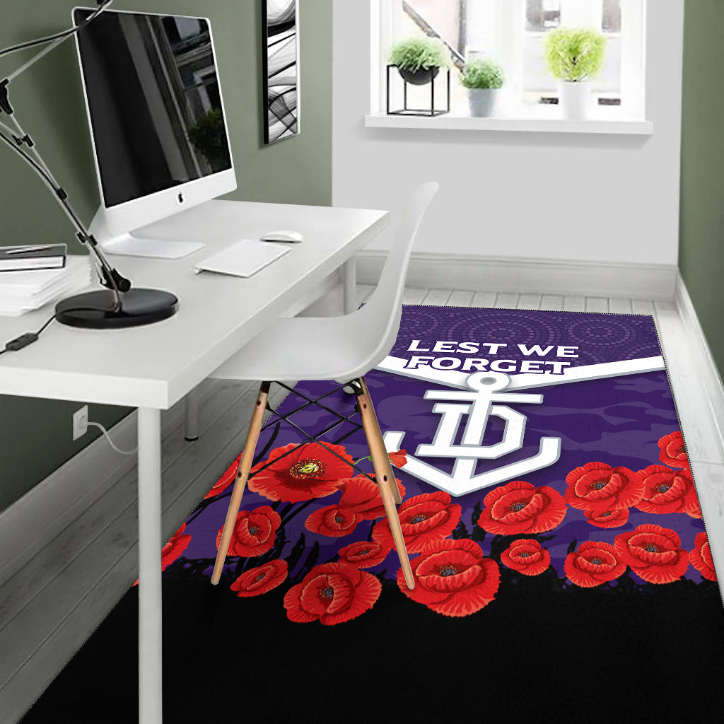 Dockers ANZAC Day Area Rug - Indigenous Art - - Vibe Hoodie Shop