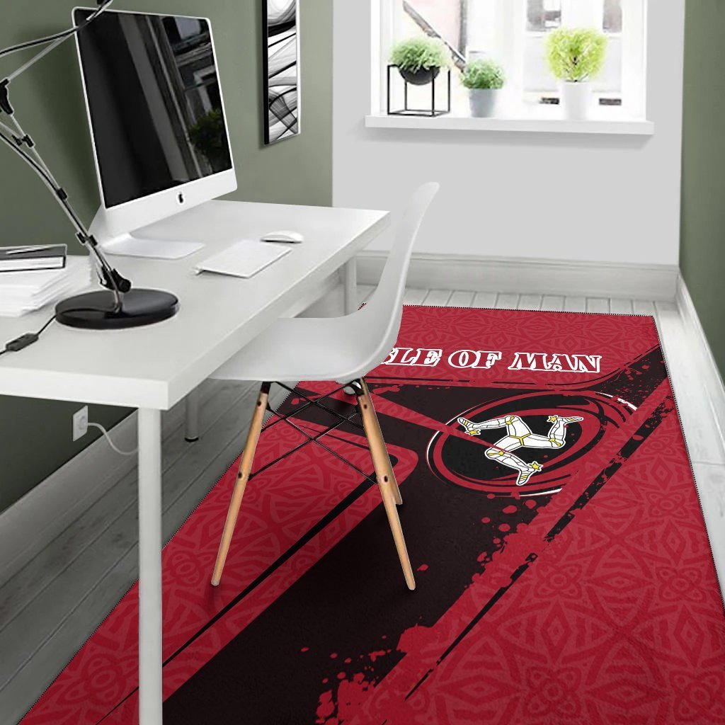 Isle Of Man Rugby Area Rug - Isle Of Man Rugby - Vibe Hoodie Shop