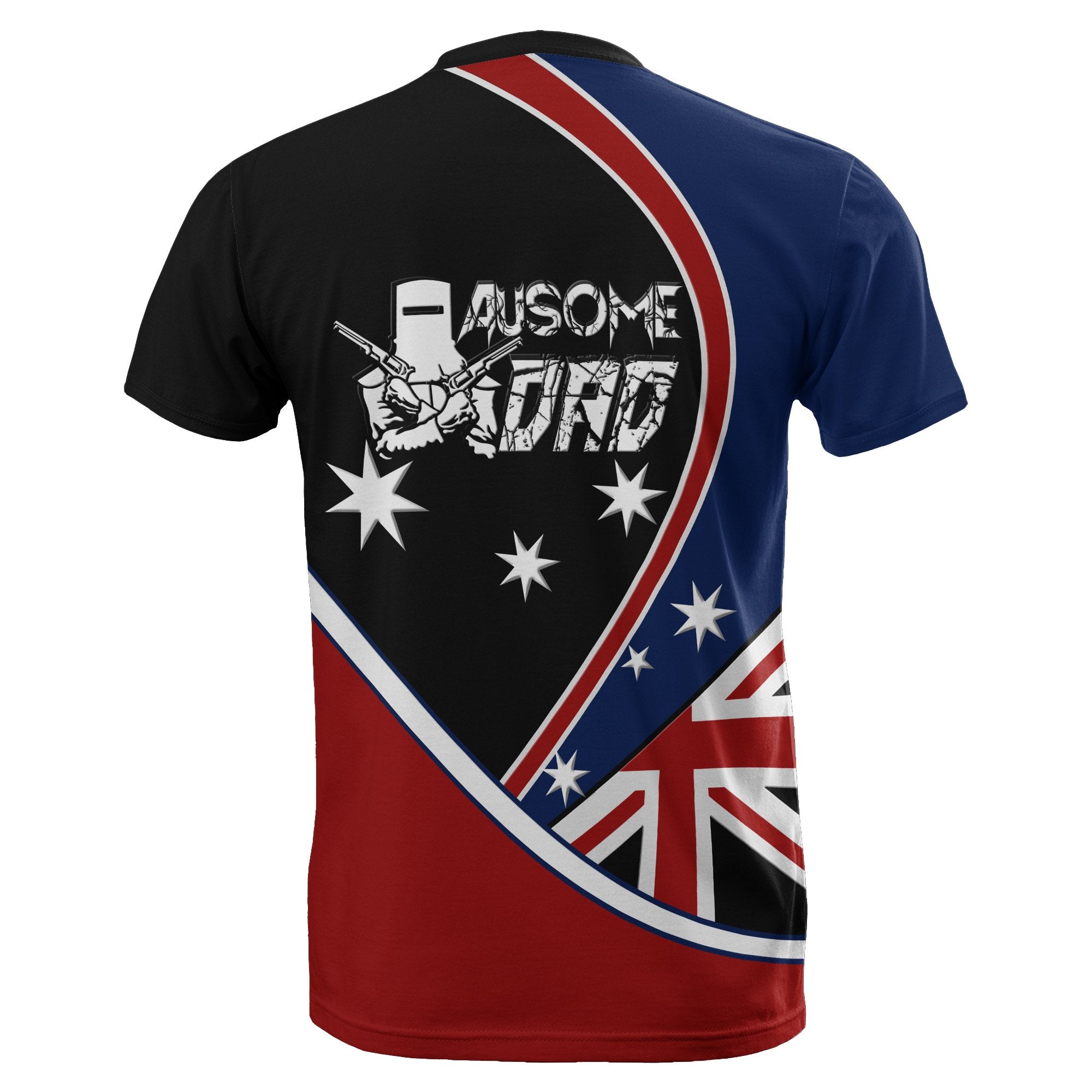 T shirt - Aus Flag T shirt Ausome Dad - Unisex - Vibe Hoodie Shop