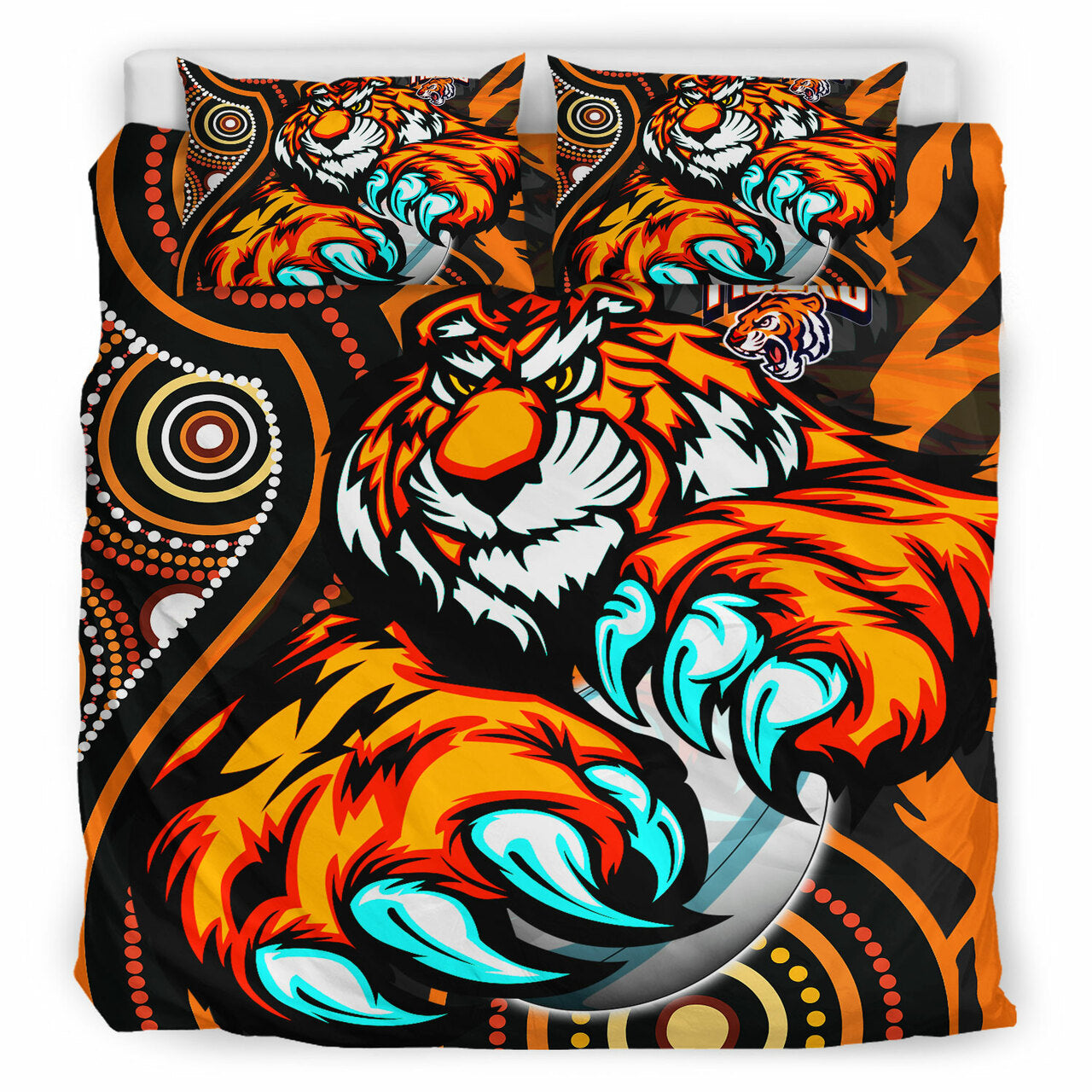 Tigers Rugby Custom Indigenous Bedding Set - This is My Jungle Aboriginal Style RLT12 - Vibe Hoodie Shop