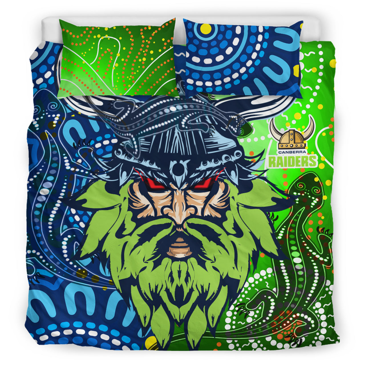 Raiders Rugby Custom Aboriginal Bedding Set - The Indigenous Raiders Power RLT13 - Vibe Hoodie Shop