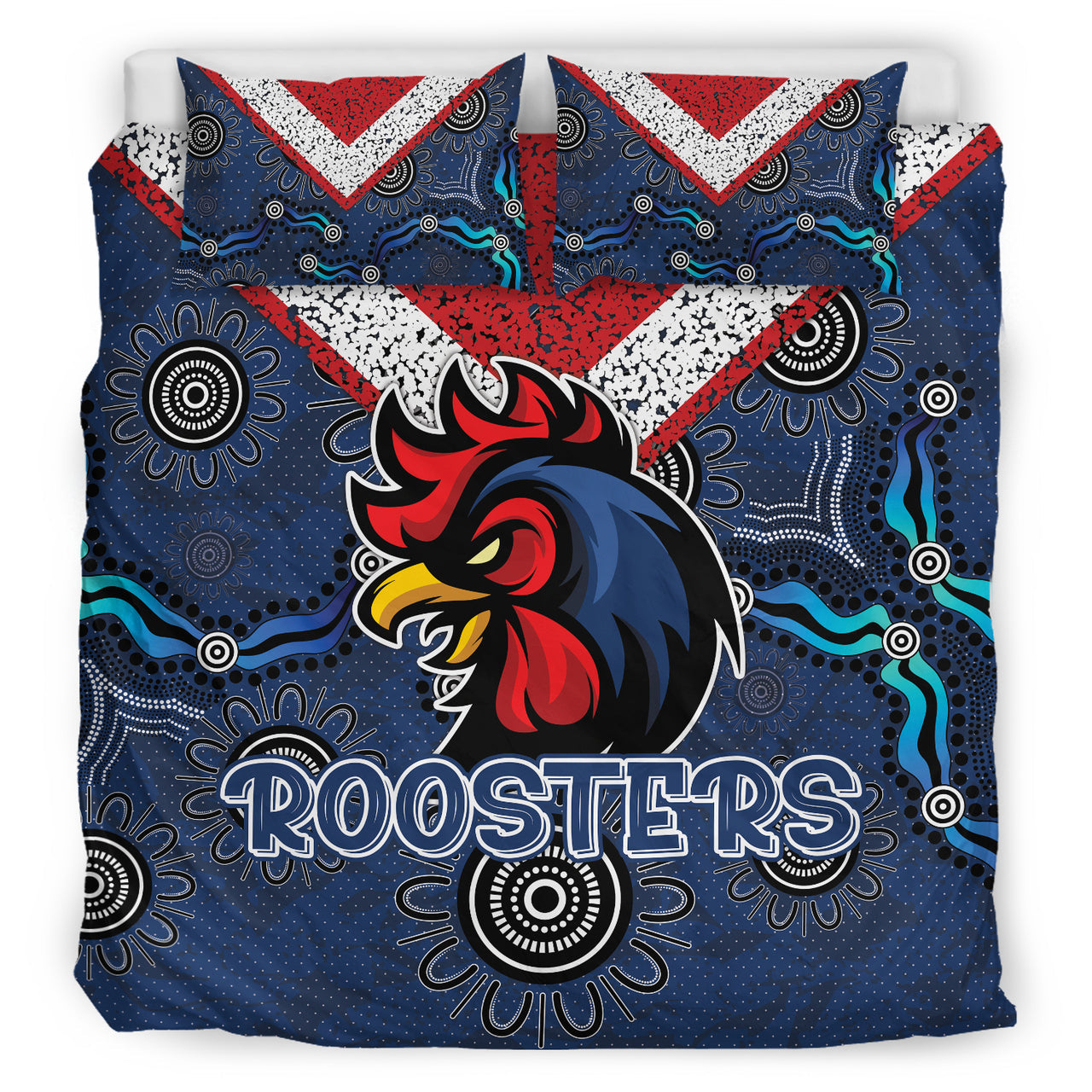 Roosters Rugby Bedding Set - Super Roosters Bedding Set RLT13 - Vibe Hoodie Shop