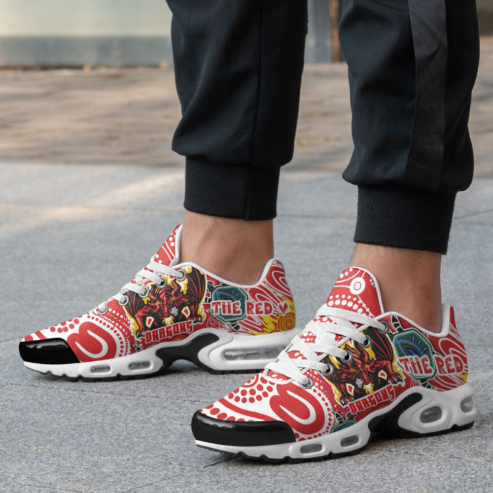 st-george-rugby-cushion-shoes-custom-the-red-v-with-aboriginal-and-torres-strait-islander-culture-cushion-running-shoes