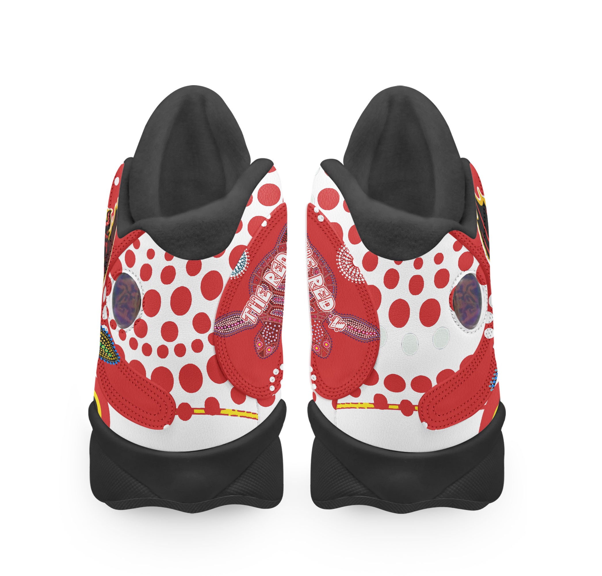 St. George Rugby High Top Basketball Shoes J13 - Custom The RED V With Aboriginal And Torres Strait Islander Culture Sneakers J13 - Vibe Hoodie Shop