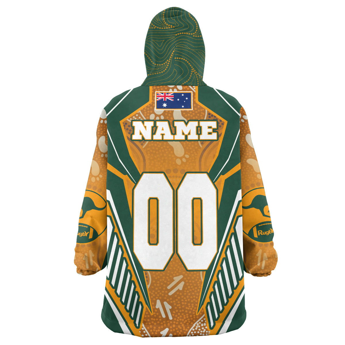 Wallabies Rugby Championship Snug Hoodie - Custom Wallabies Super Squad Sport Style Aboriginal Wearable Blanket Hoodie - Vibe Hoodie Shop