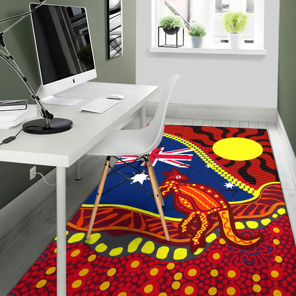 Australia Day Indigenous Art Area Rug - - Vibe Hoodie Shop