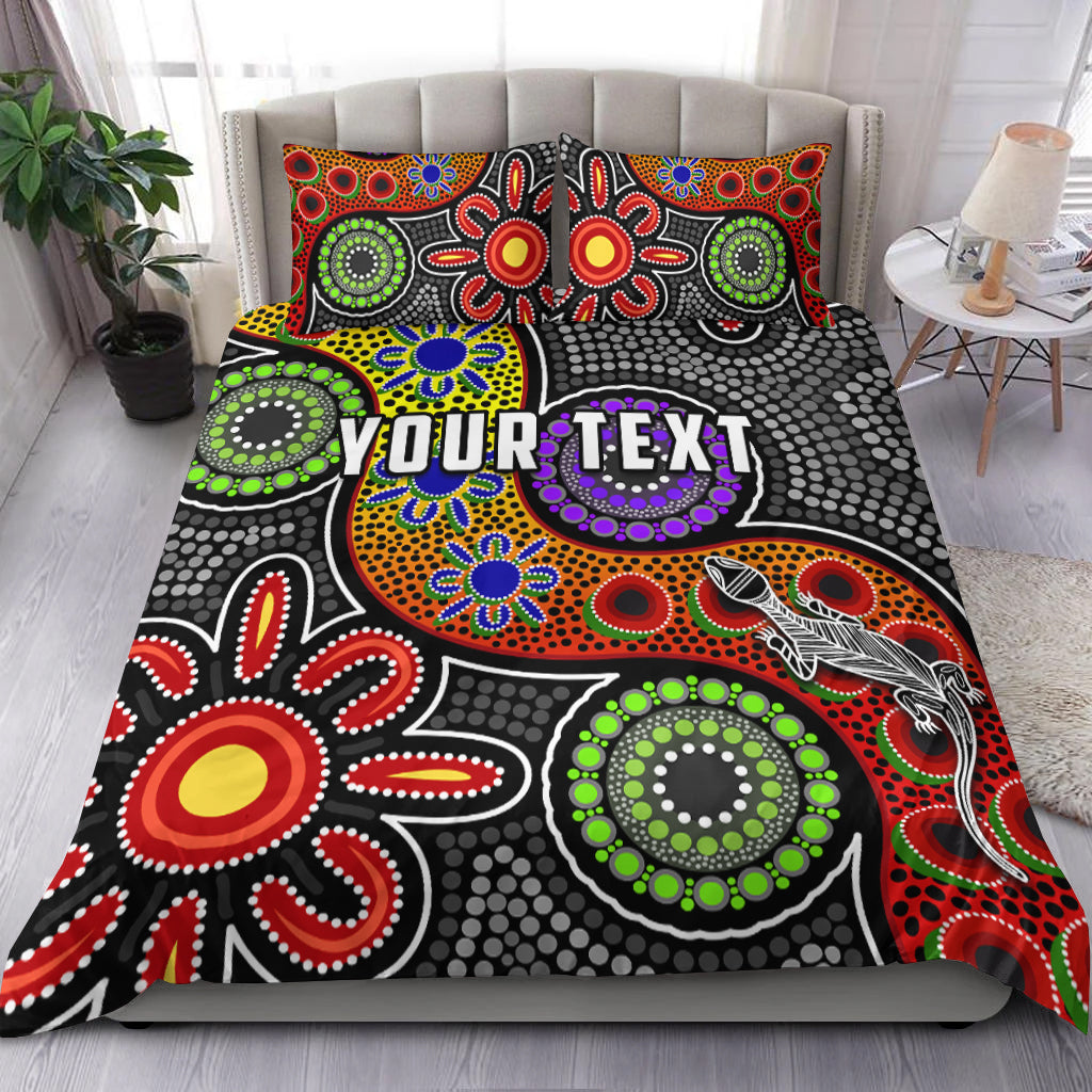 (Custom Personalised) All Stars Christmas Bedding Set Indigenous Dreamtime - Vibe Hoodie Shop