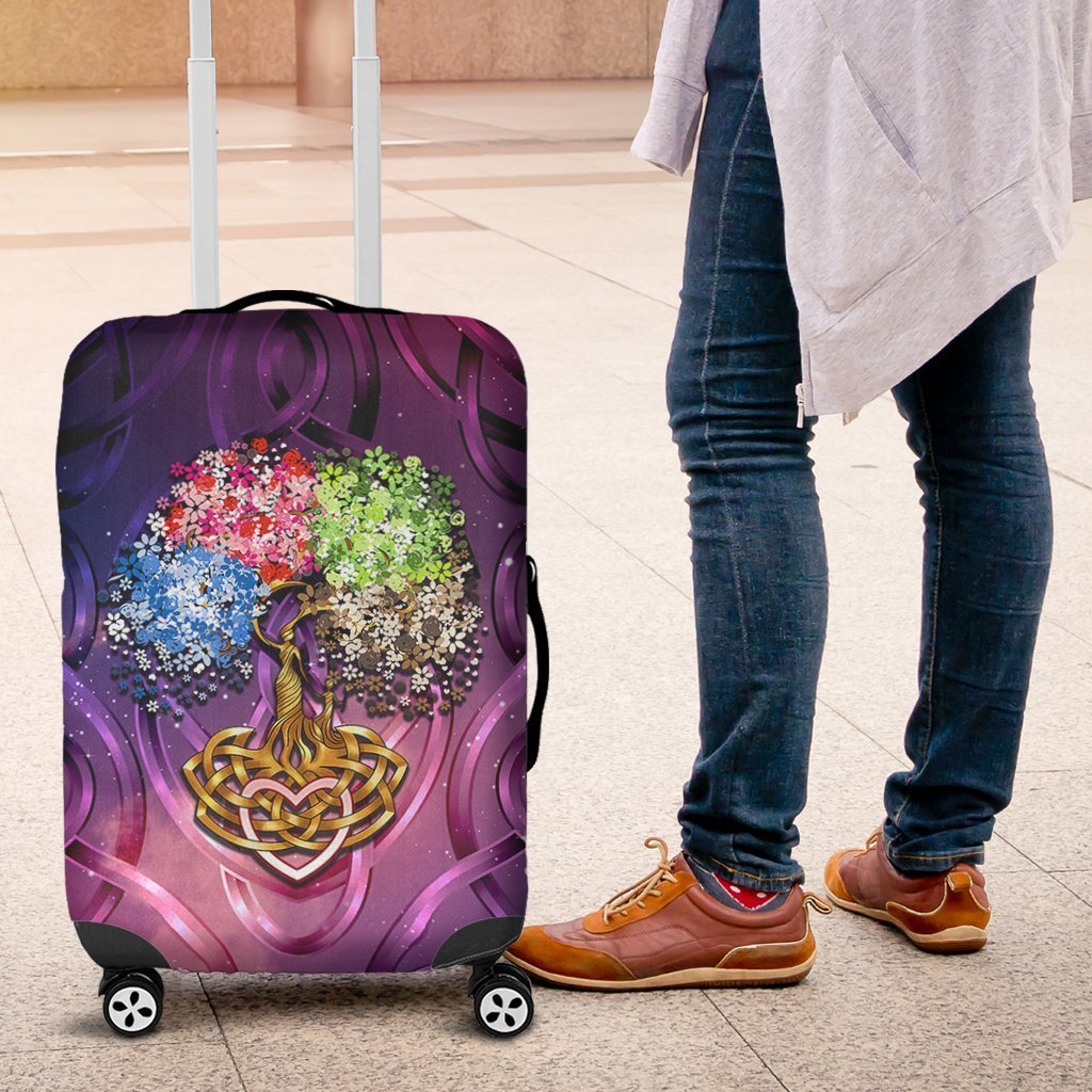 Celtic Mother's Day Luggage Covers - Mother With Child - Vibe Hoodie Shop