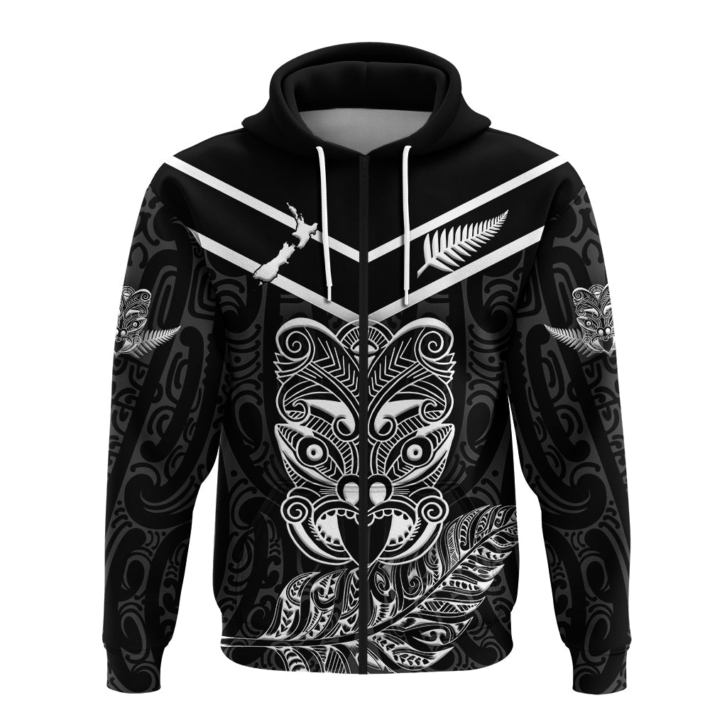 New Zealand Maori Haka Hoodie - Silver Fern - LT12 - Vibe Hoodie Shop