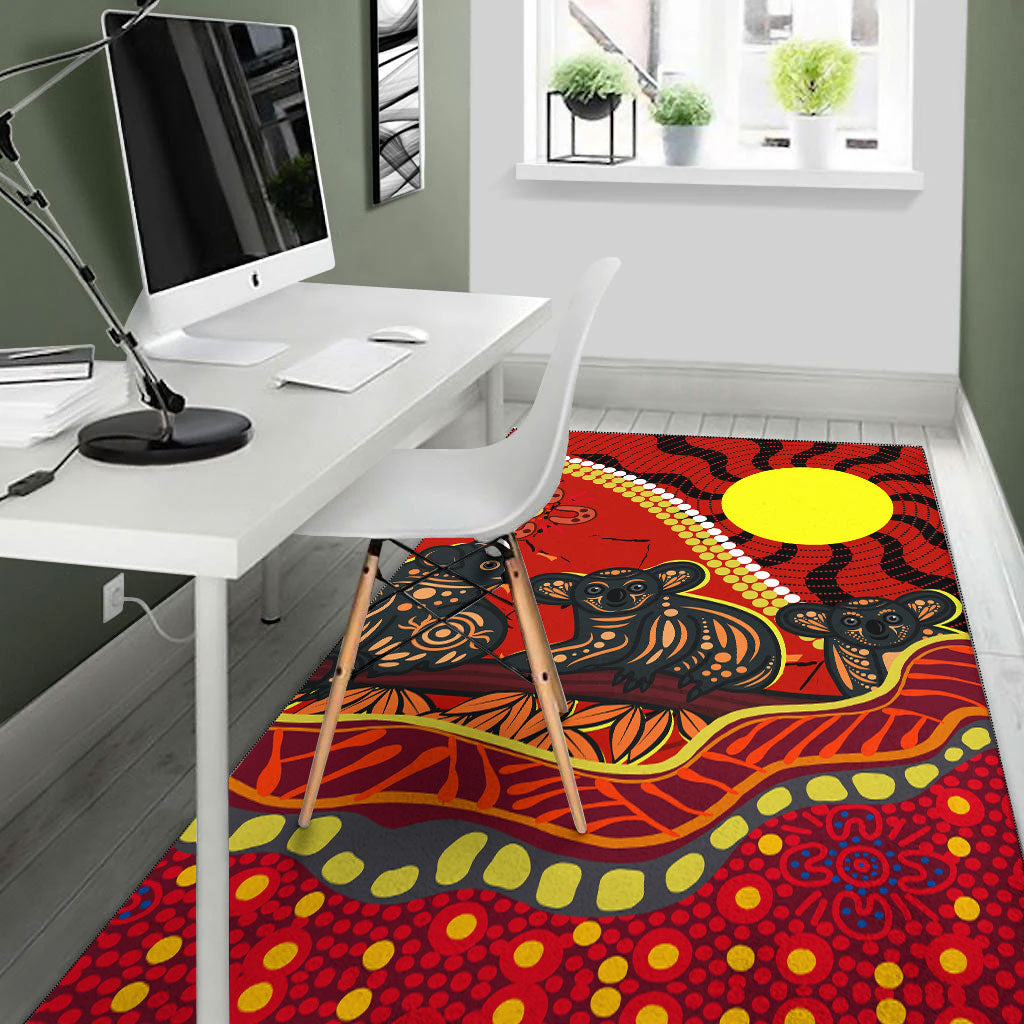 Aboriginal Koala Painting Area Rug - - Vibe Hoodie Shop