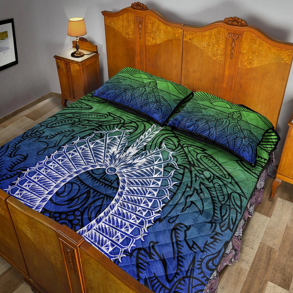 Torres Strait Islanders Quilt Bed Set - Turtle and Dhari Mask - Vibe Hoodie Shop