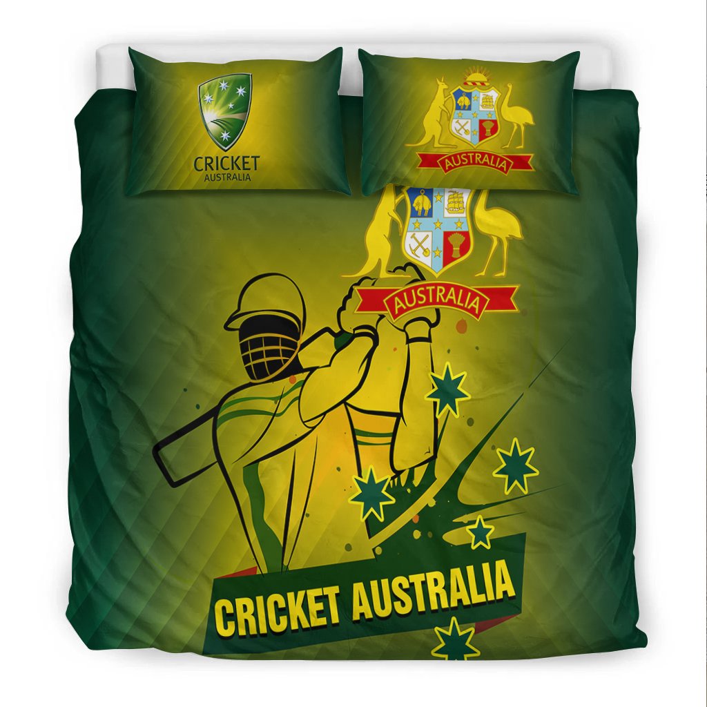 Cricket Bedding Set - Australian Cricket National Color - Vibe Hoodie Shop