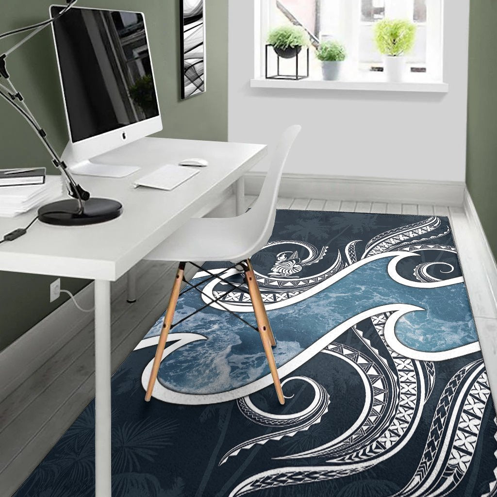 New Caledonia Polynesian Area Rug - Ocean Style - Vibe Hoodie Shop