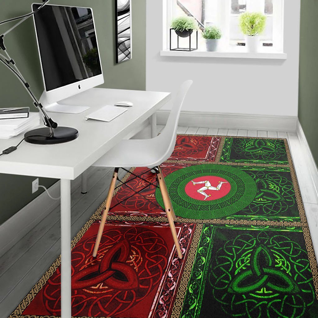 VibeHoodie Area Rug - Isle Of Man Circle Celtic - Vibe Hoodie Shop