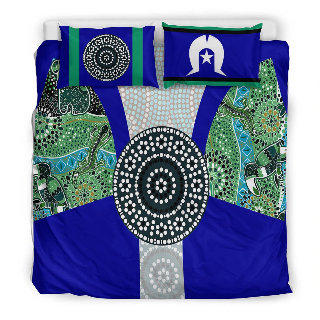 Bedding Set - Flag of Torres Strait Islanders - Vibe Hoodie Shop