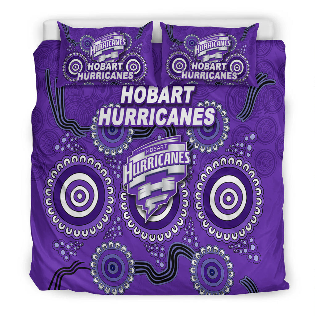 Hobart Hurricanes Aboriginal Cricket 2022 Bedding Set - - Vibe Hoodie Shop